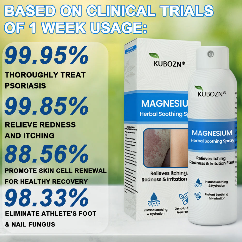 ✅  Official Store: KUBOZN® Magnesium Herbal Psoriasis Spray ⚕️ FDA Certified