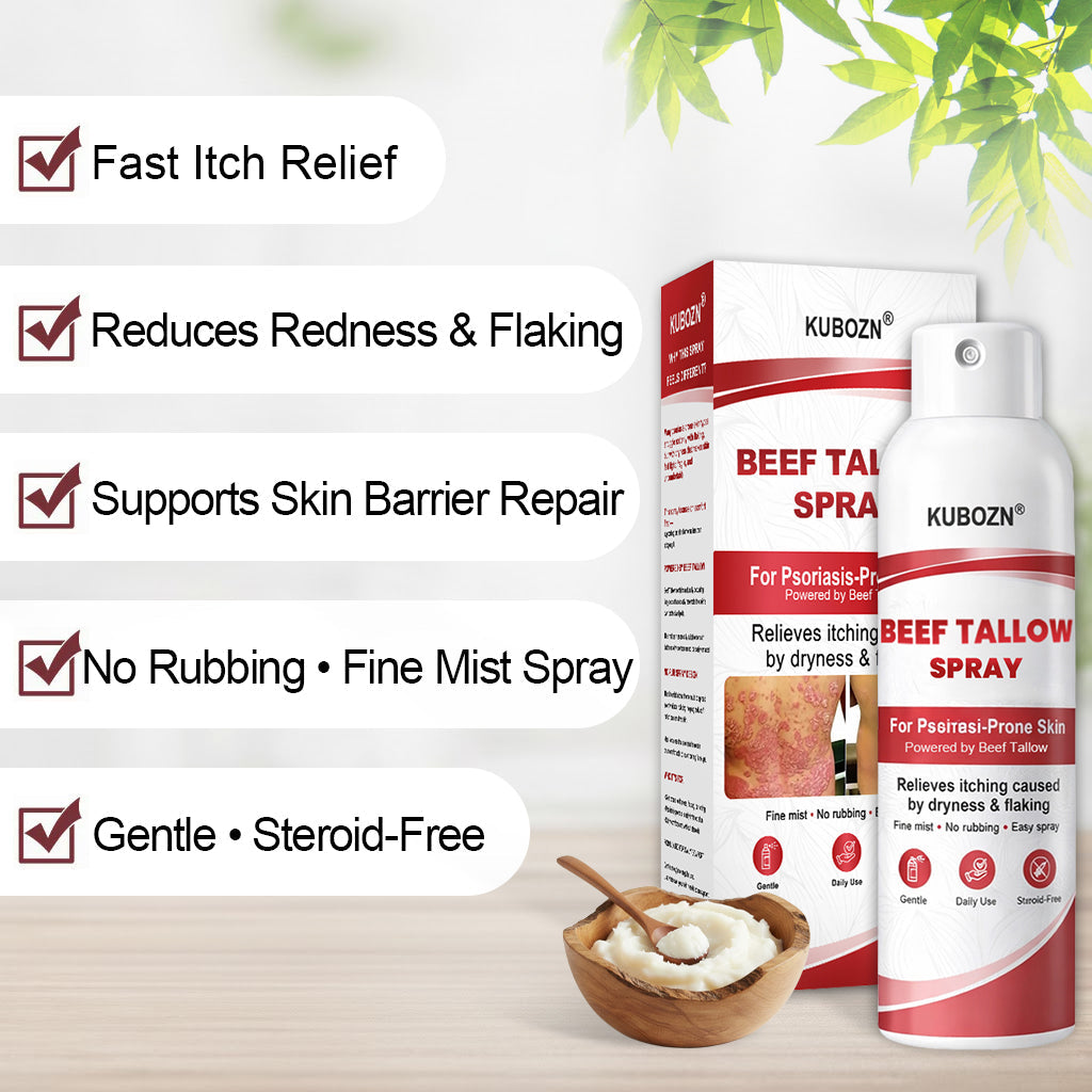 KUBOZN® Beef Tallow Spray for Itchy, Flaky Psoriasis Skin 1 (offer)
