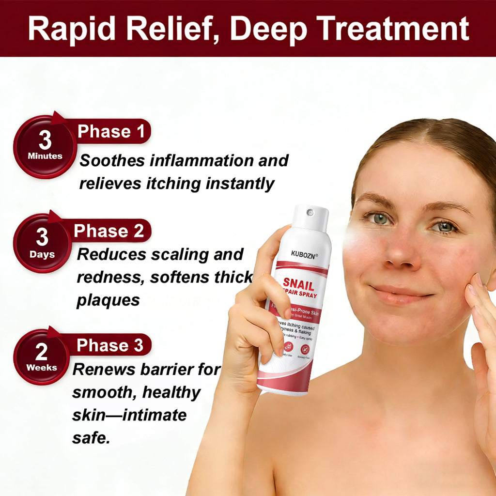 KUBOZN® Snail Repair Spray for Itchy, Flaky Psoriasis Skin 1 (offer)