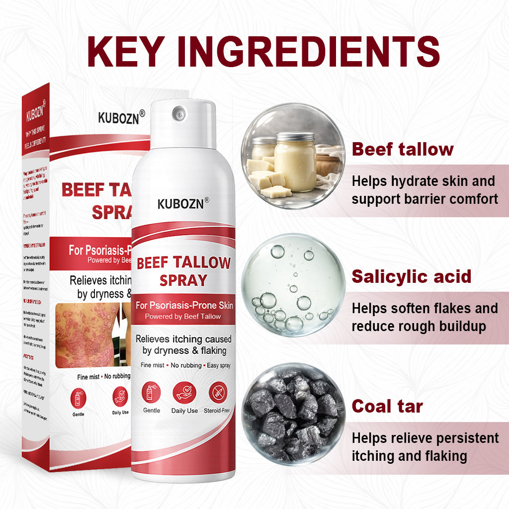KUBOZN® Beef Tallow Spray for Itchy, Flaky Psoriasis Skin 1