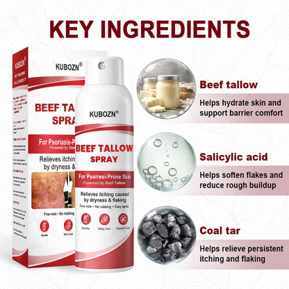 KUBOZN® Beef Tallow Spray for Itchy, Flaky Psoriasis Skin 1 (offer)