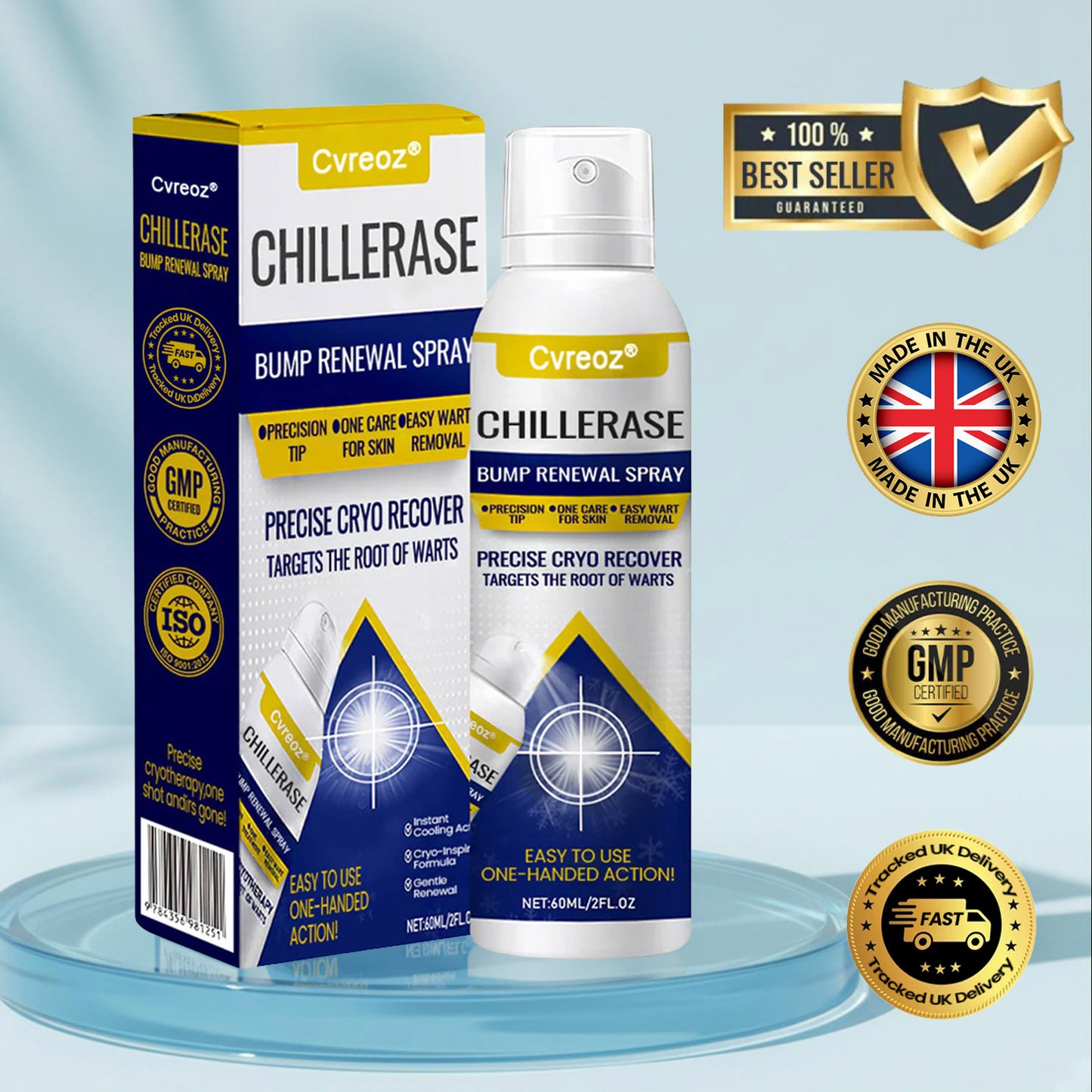 Cvreoz® Professional Cryo-Spray for Warts & Skin Tags - Safe & Effective at Home