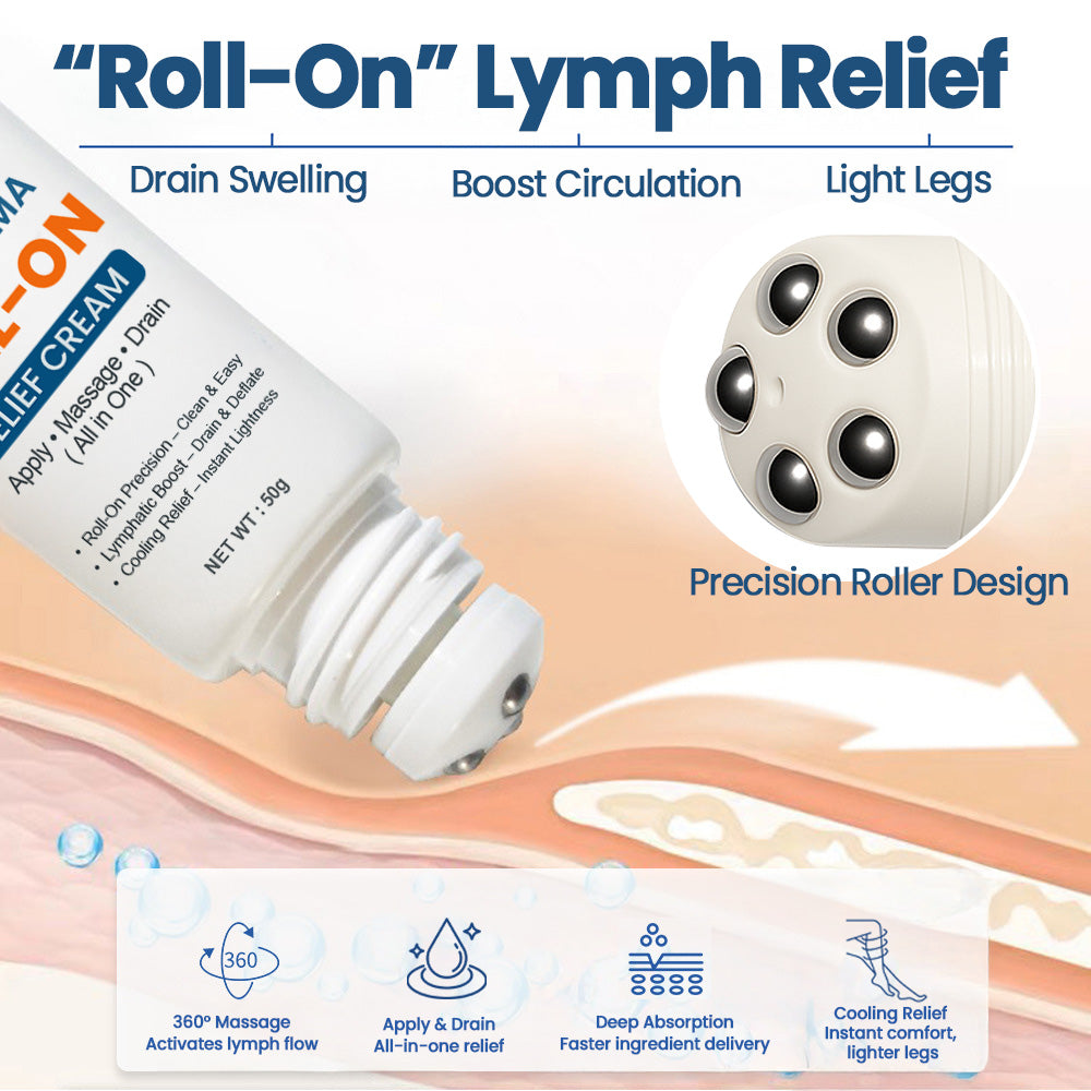KUBOZN® Roll-On  Cream for Lymphatic Drainage & Swelling Relief